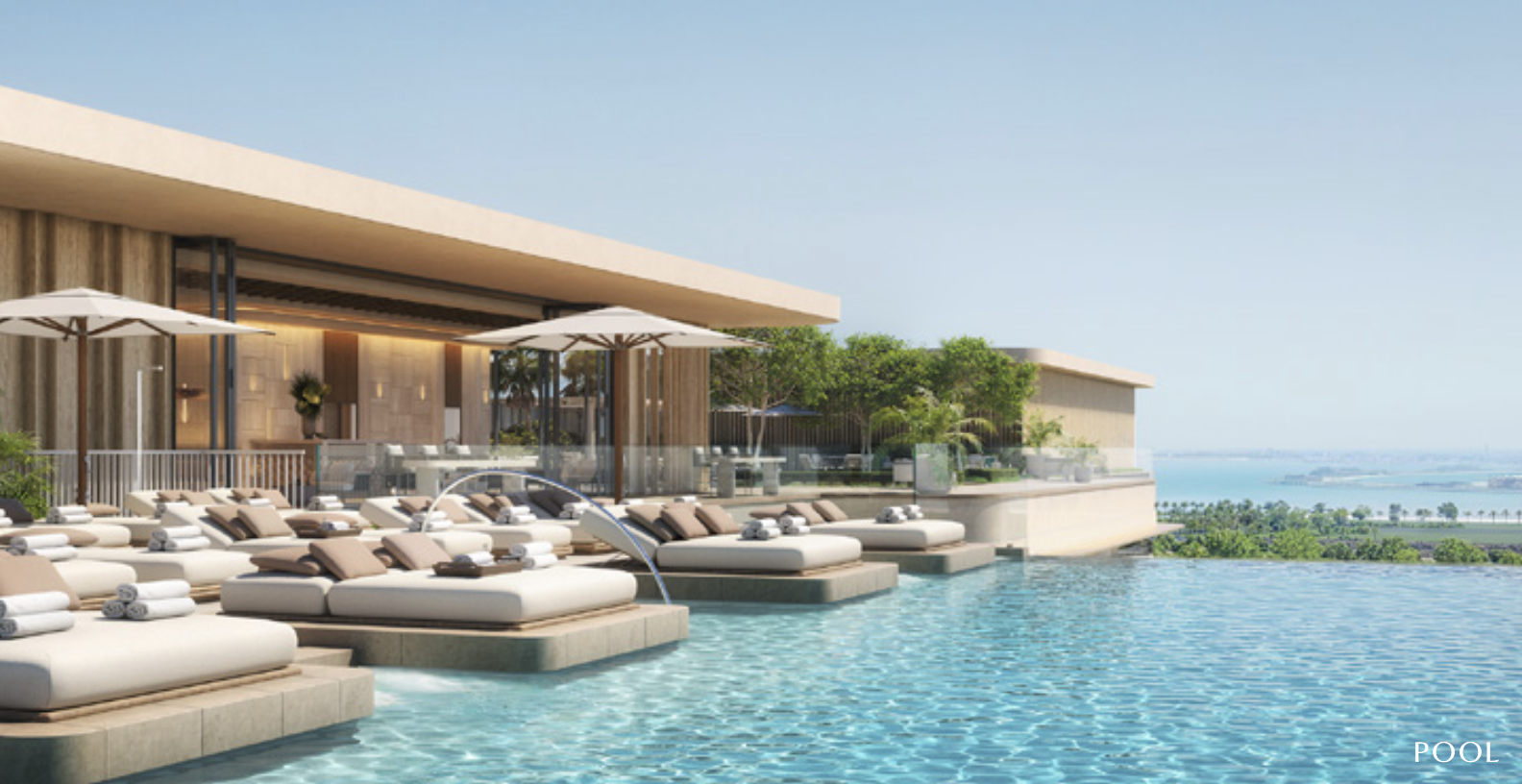 Infinity pool with panoramic sea views